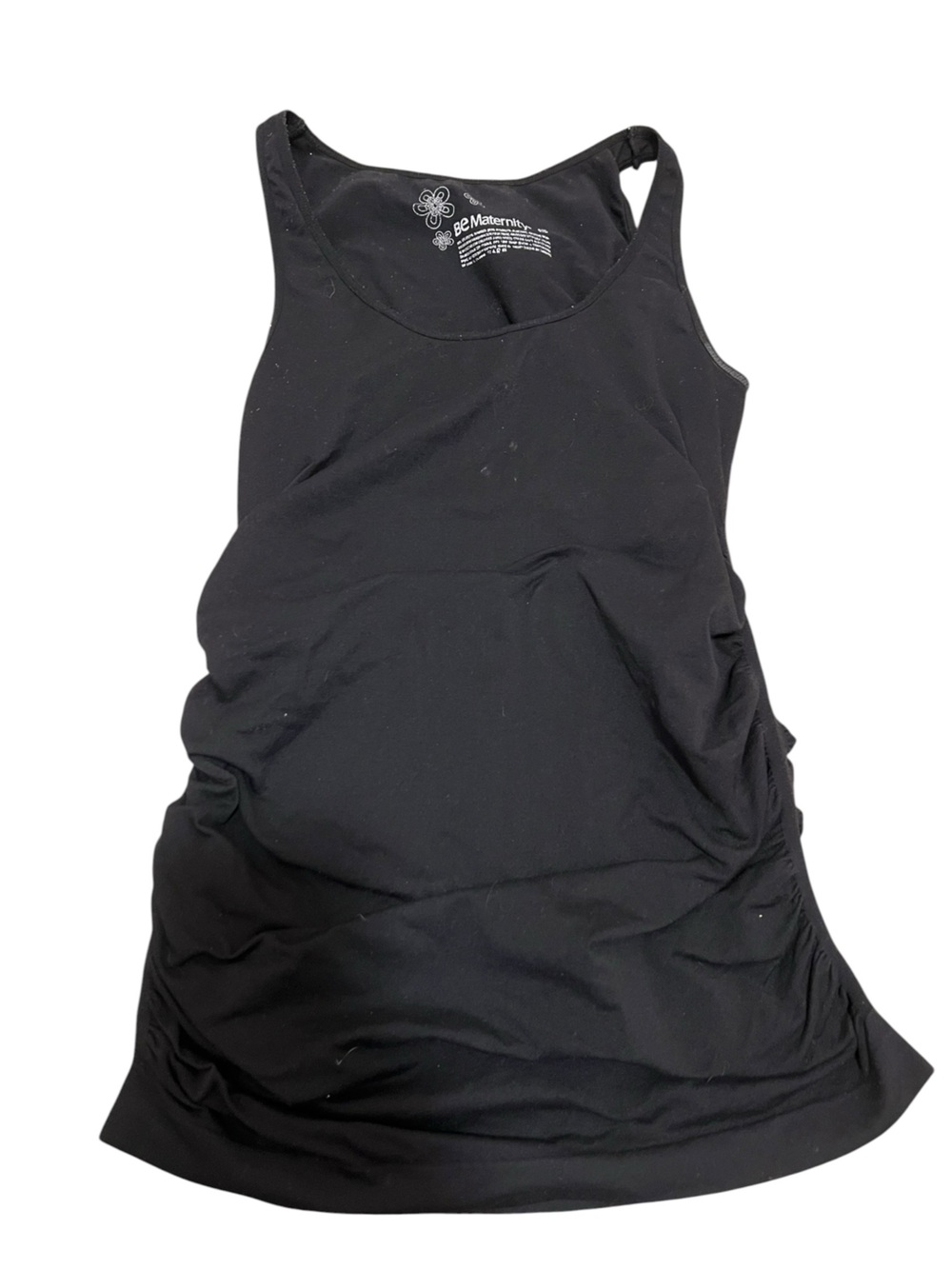 Be Maternity Ruched Tank Top Black S/M